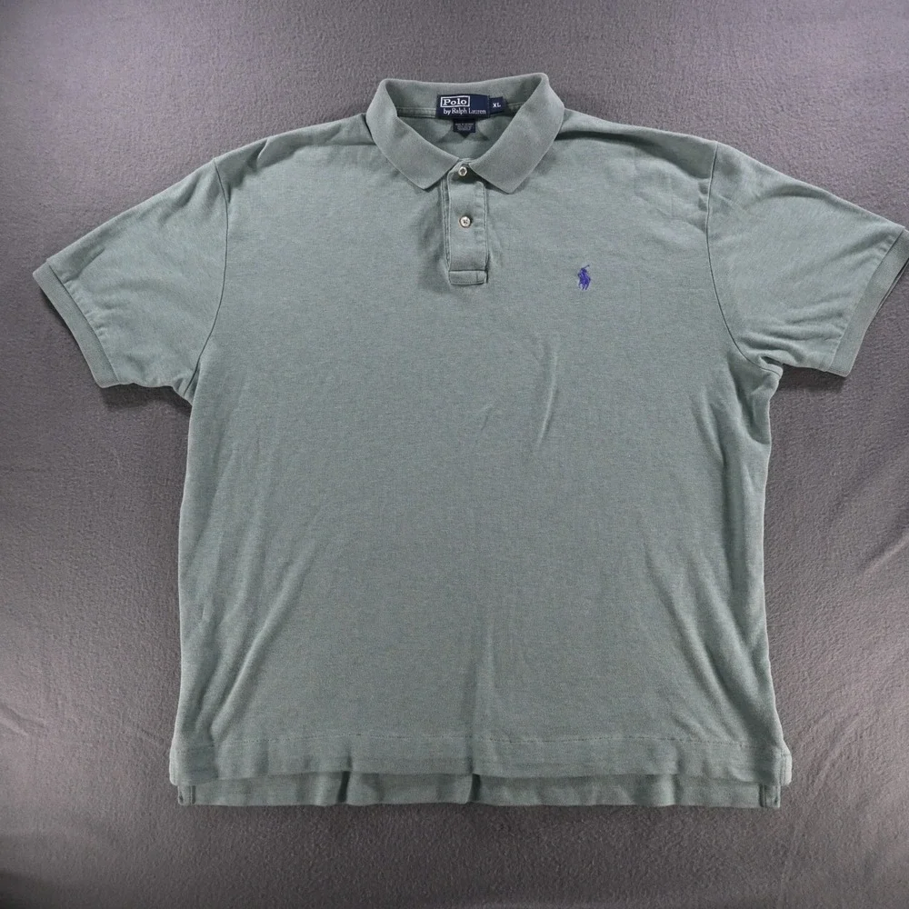 Polo Ralph Lauren Mens Classic Fit Short Sleeve Polo Shirt XL Sage Green Heather